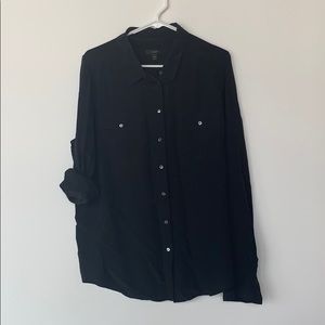 J. Crew 100% silk Blythe blouse | Black | 16T